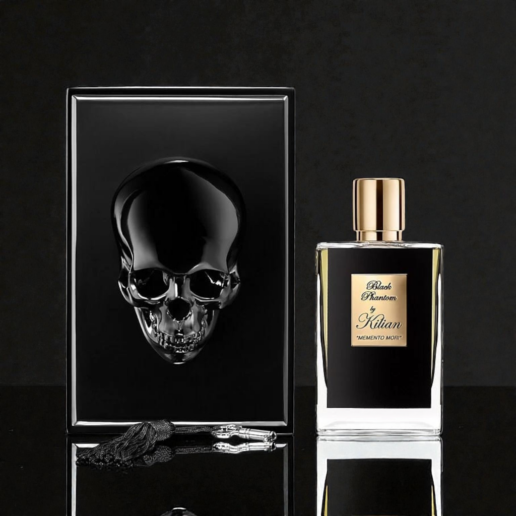 Kilian Black Phantom "Memento Mori" EDP: Ron, Café Oscuro, Caramelo y Chocolate. ¡Elixir Gourmand Oscuro y Seductor!