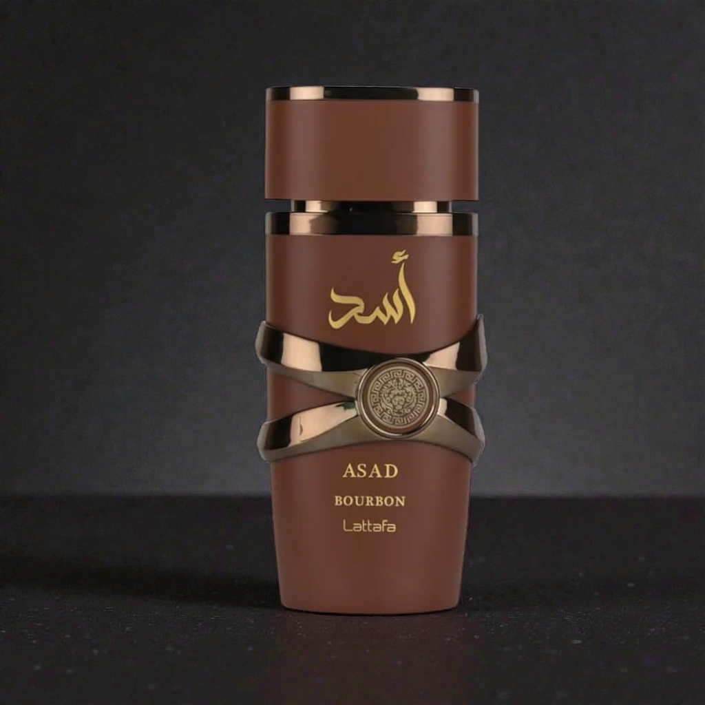 Lattafa Asad Bourbon EDP: Vainilla, Cacao y Especias. ¡El Aroma Oriental, Gourmet y Seductor de la Noche!